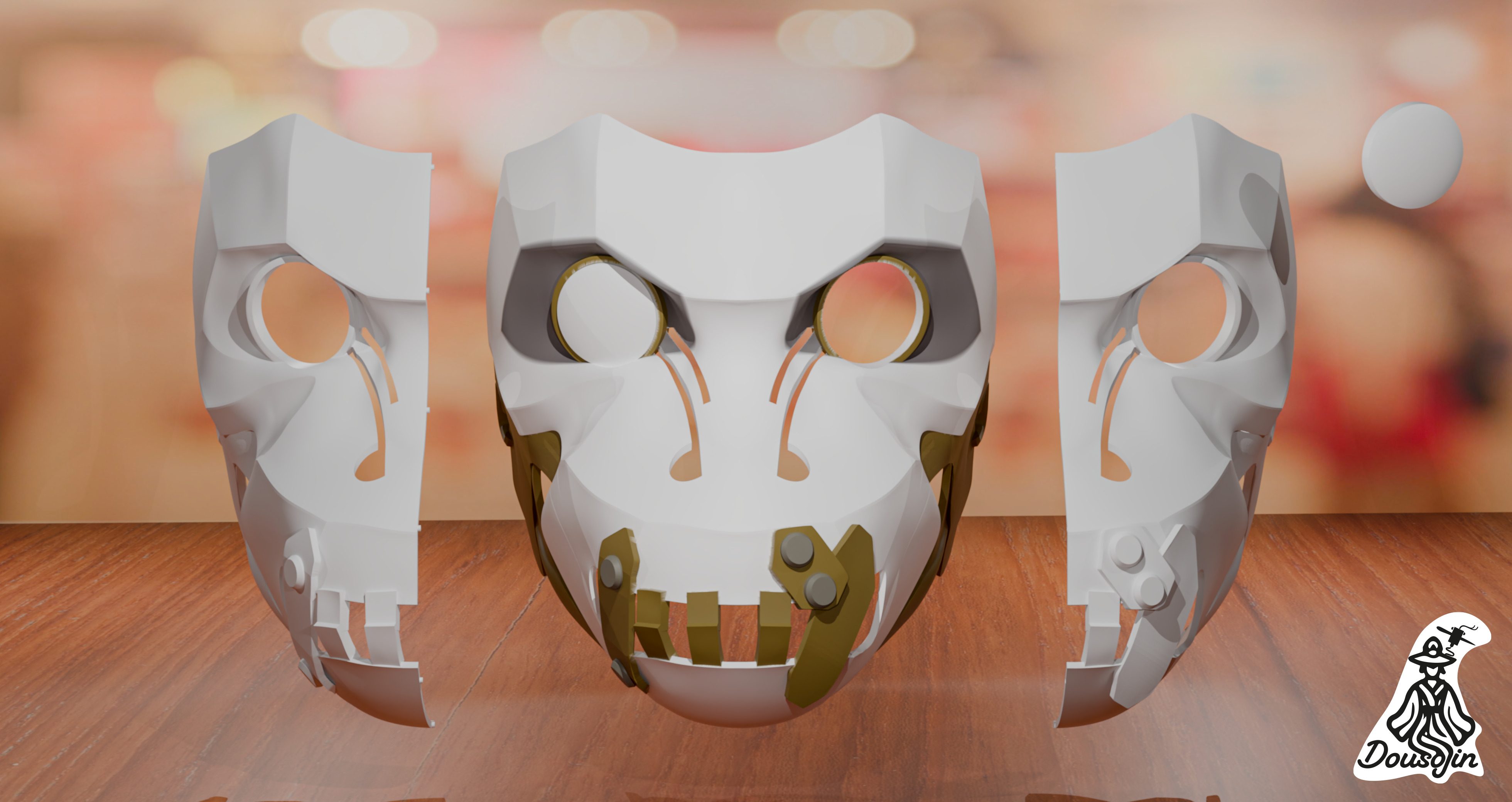 Arcane Cosplay mask Guardian Primal Firelight 3D print model_2