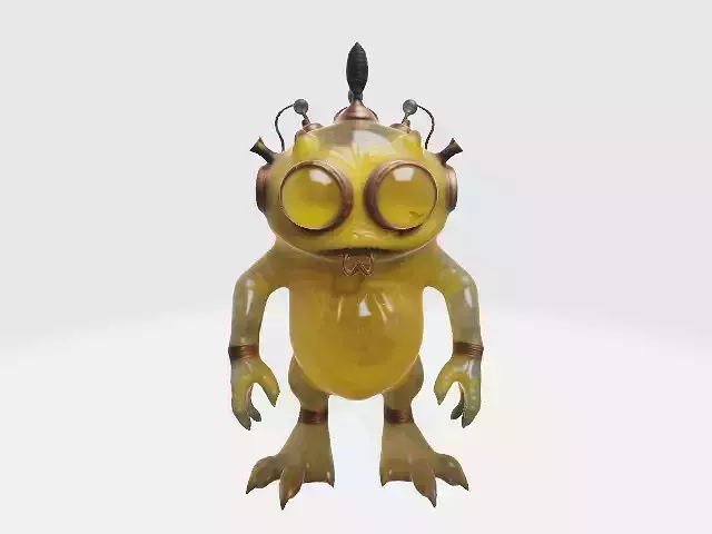 A crystal clay slime monster