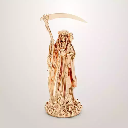 Santa Muerte Prayer Skull Art 