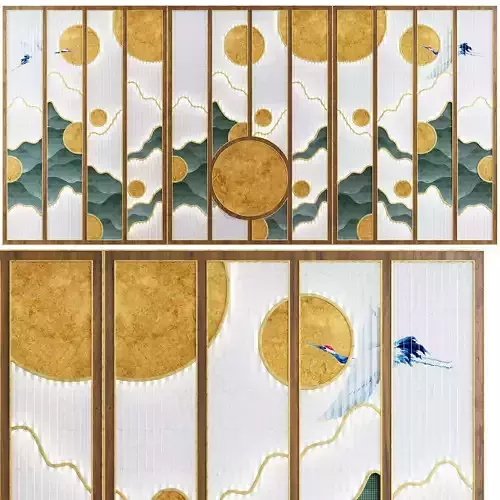 Asian style screen panel