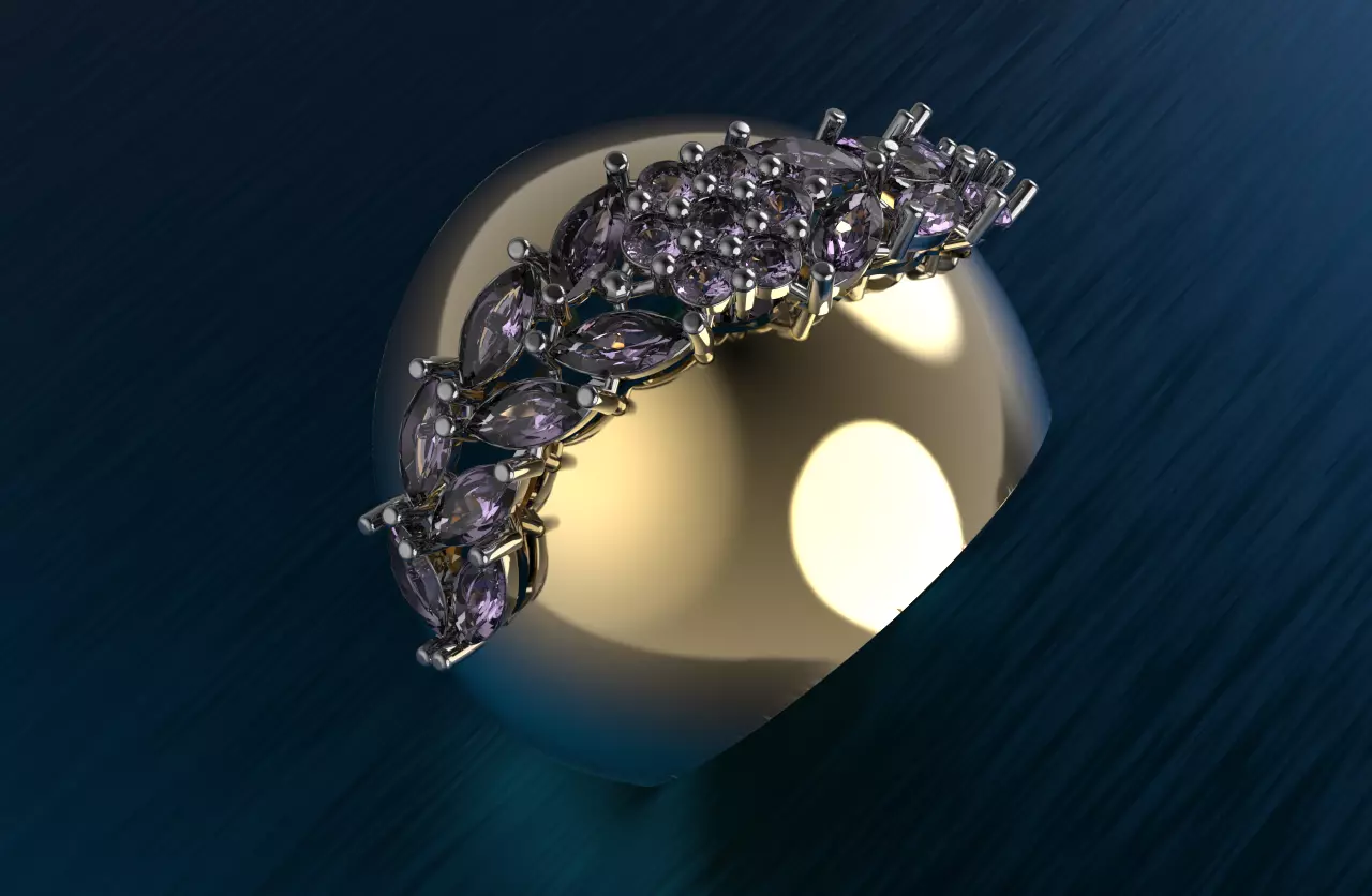 jewelry ring 222 3D print model_0