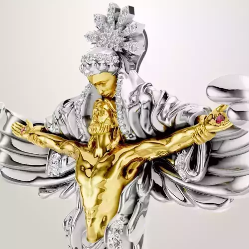 Jesus Cross Mary Angel