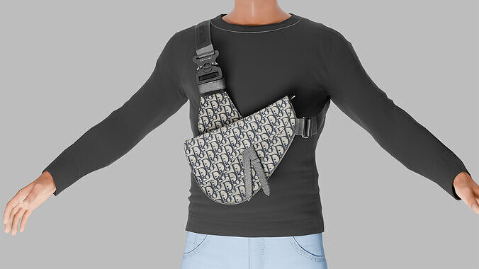 Shoulder bag Saddle - Christian Dior Low-poly 3D model