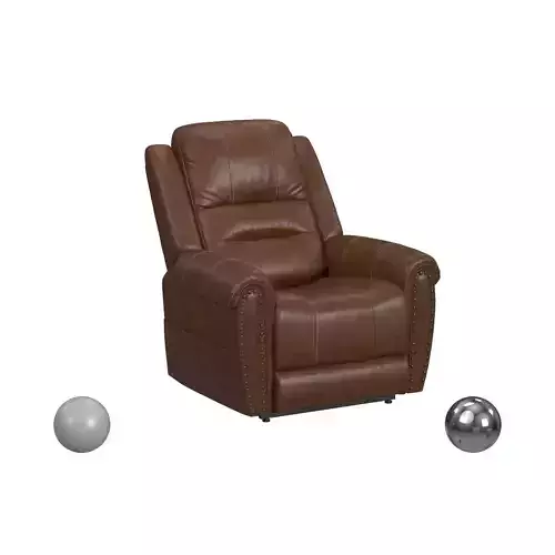 Flexsteel Oscar Lift Recliner Brown Faux Leather