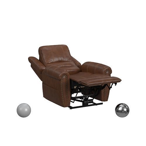 Flexsteel Oscar Lift Recliner Brown Faux Leather Reclined 3D model
