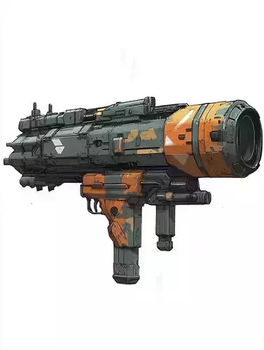 Compact Sci-Fi luncher - Low Poly 3D Model for Games