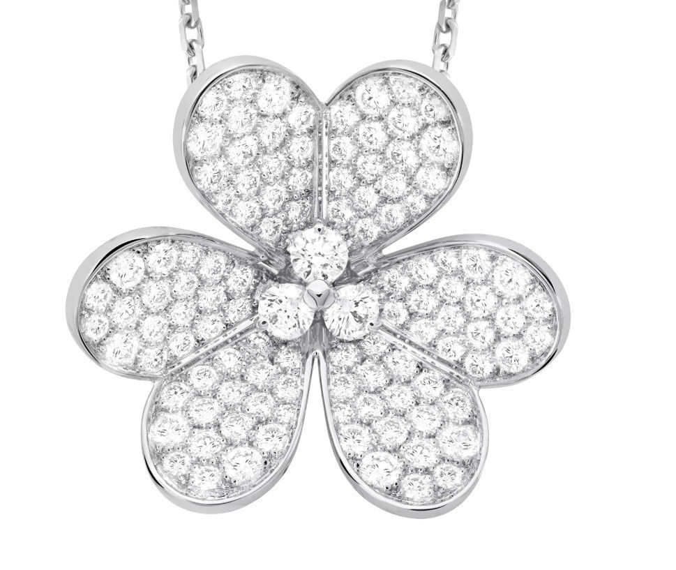 Frivole clip pendant very large model van cleef arpels 3D print model_4