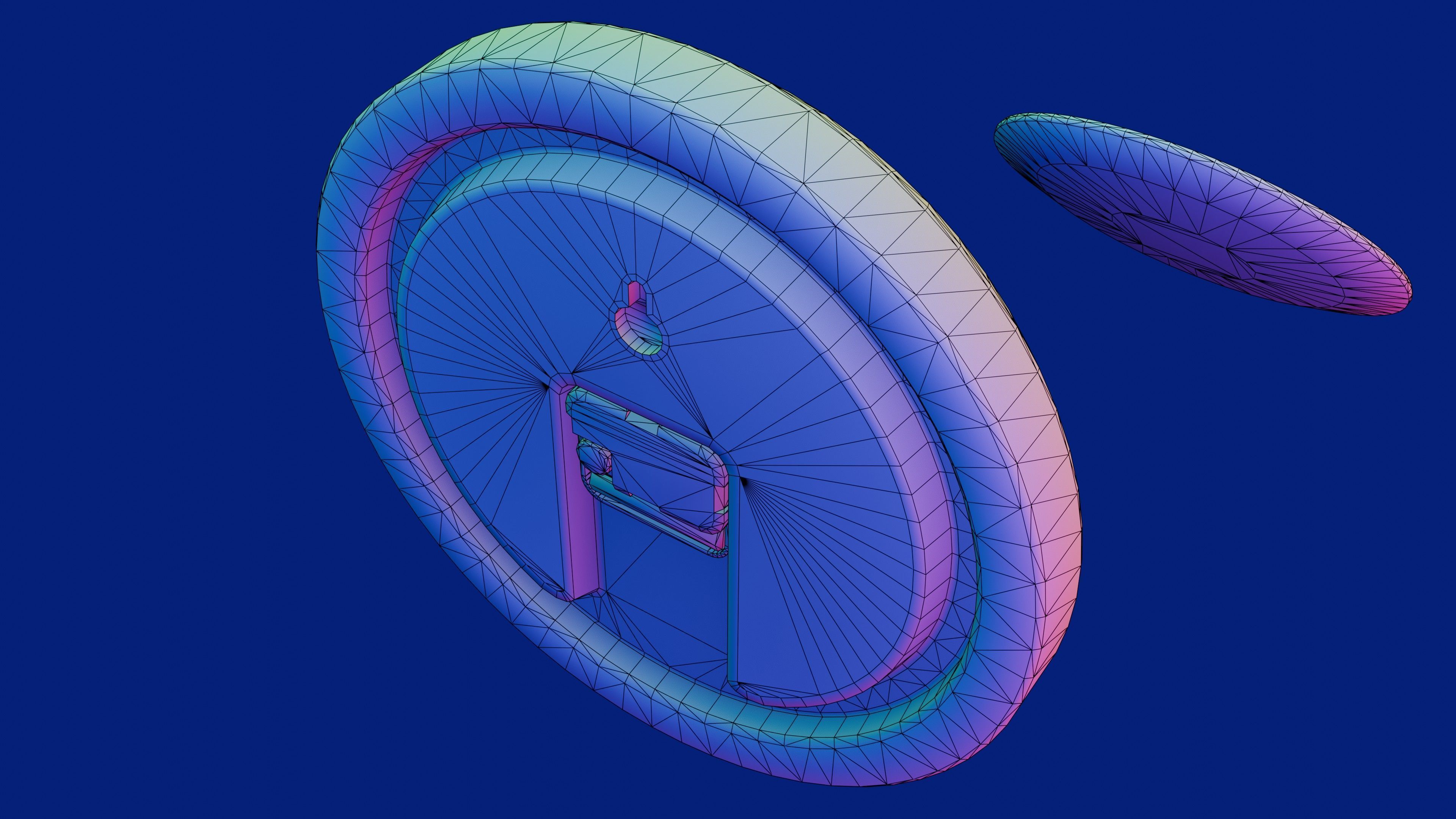 Clock old Low-poly 3D model_9