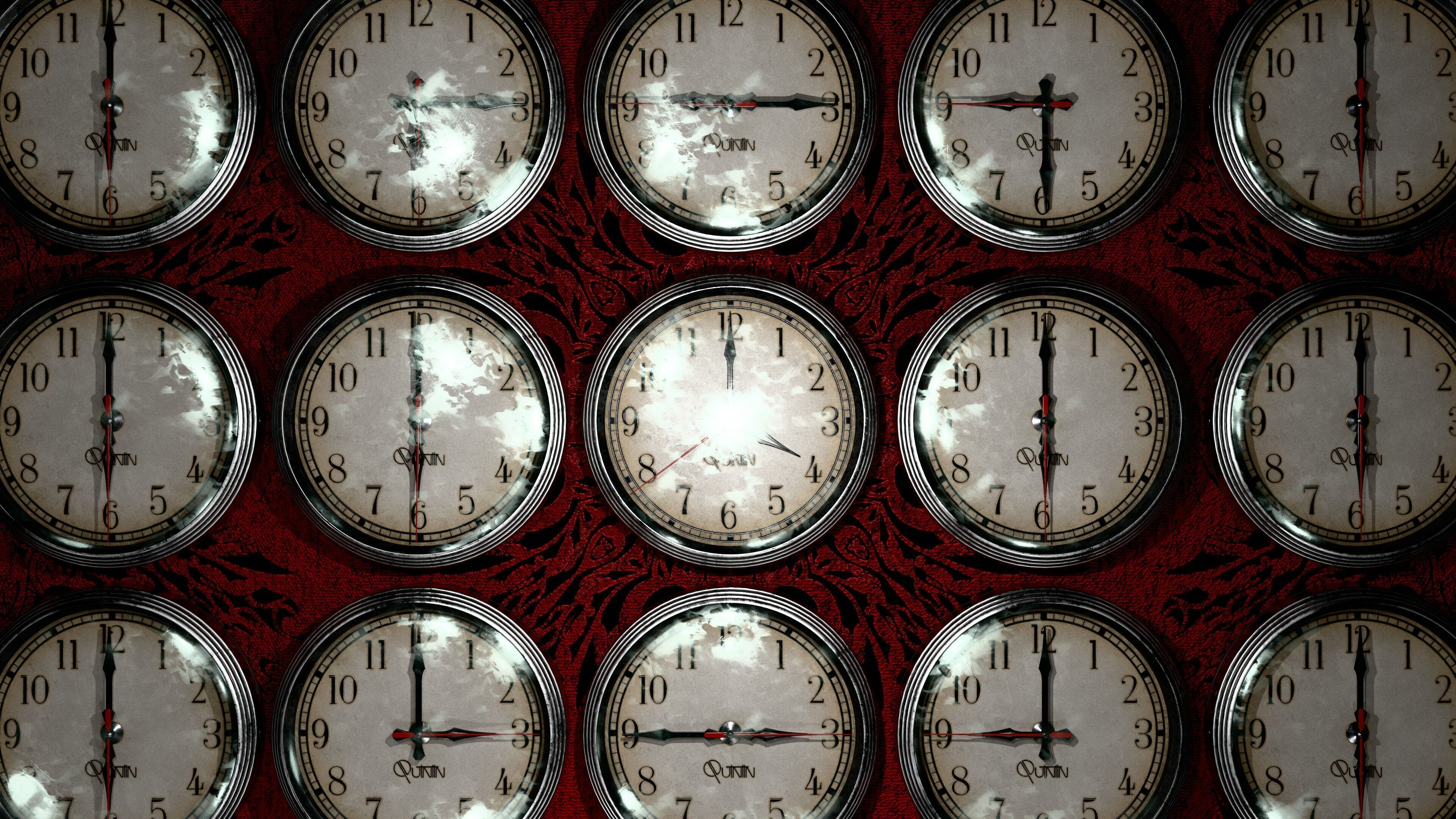 Clock old Low-poly 3D model_1