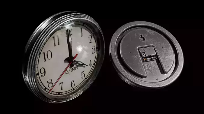 Clock old Low-poly 3D model