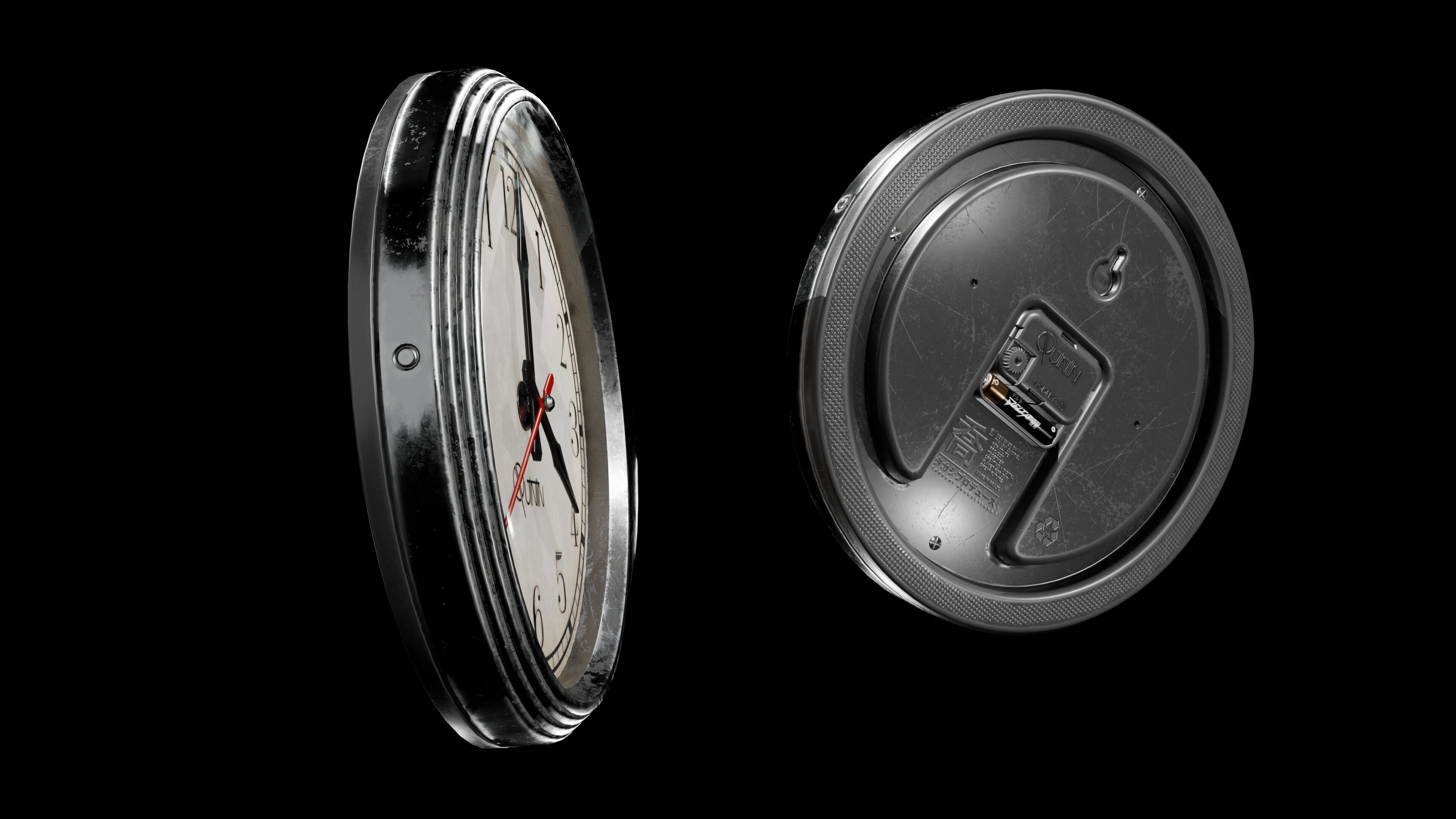 Clock old Low-poly 3D model_3