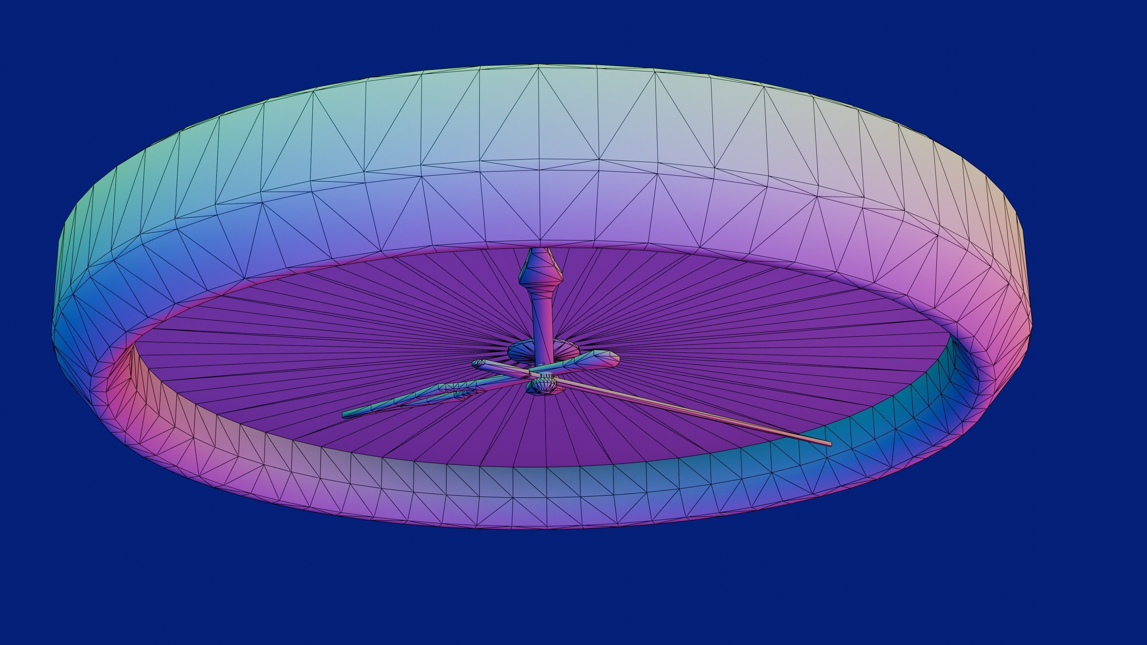 Clock old Low-poly 3D model_10