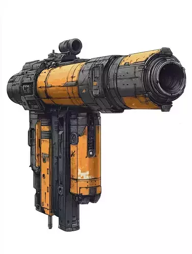 Futuristic luncher -  Low Poly 3D Model for Games