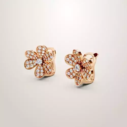 Frivole earrings small model  van cleef arpels vancleef 3D print model