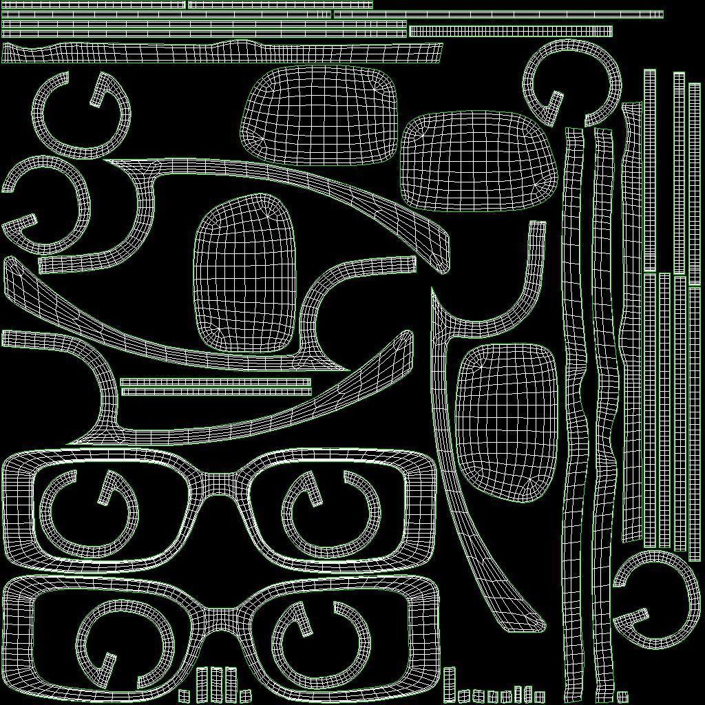 Gucci Chaise Longue Sunglasses Low-poly 3D model_18