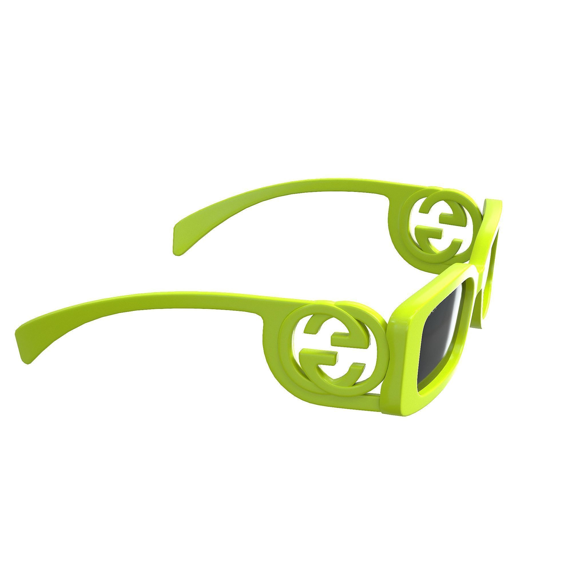 Gucci Chaise Longue Sunglasses Low-poly 3D model_4
