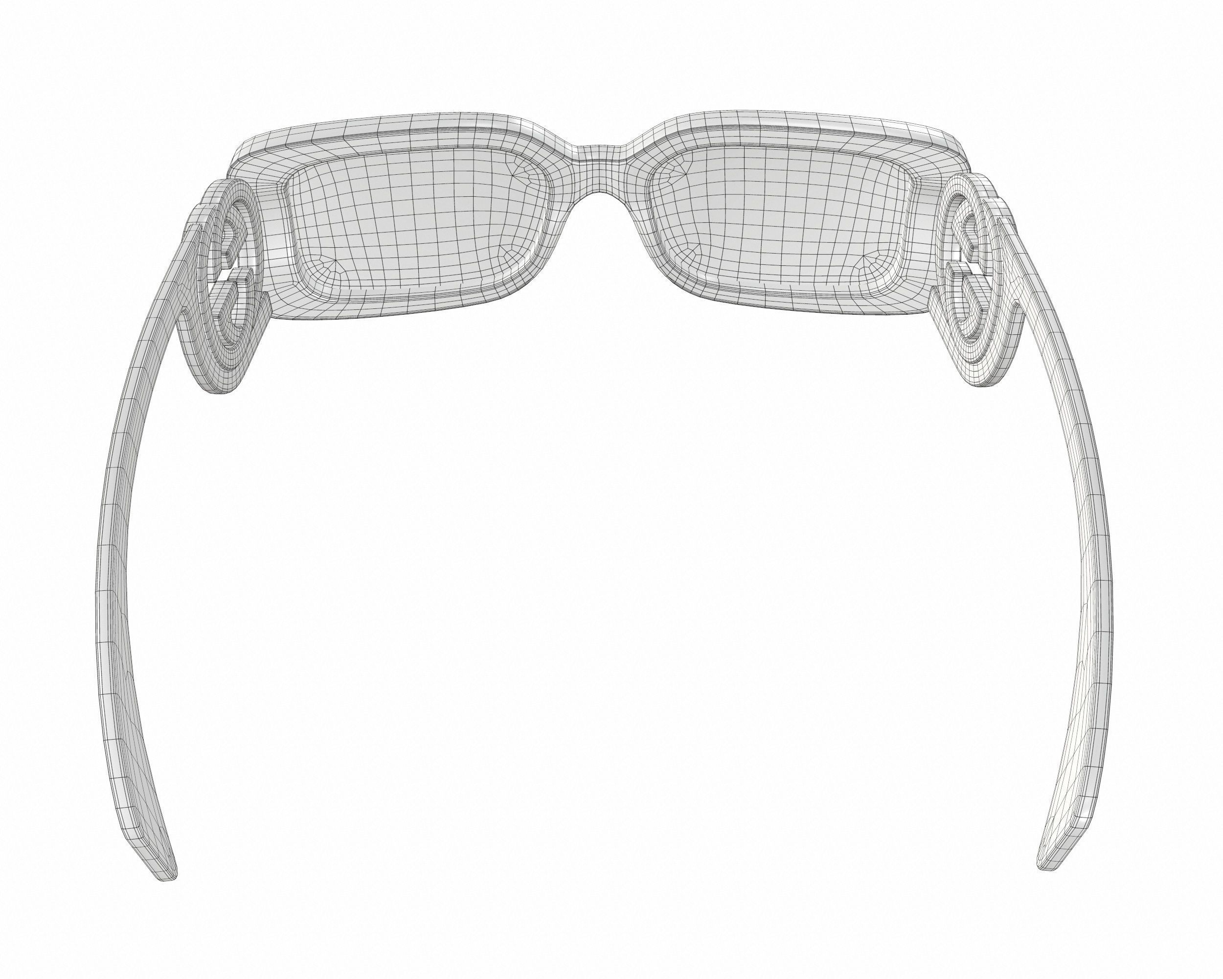 Gucci Chaise Longue Sunglasses Low-poly 3D model_17