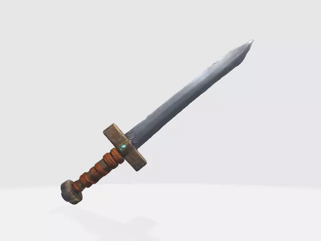 lowpoly sword 3D model_0