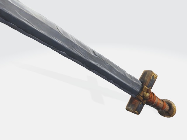 lowpoly sword 3D model_2