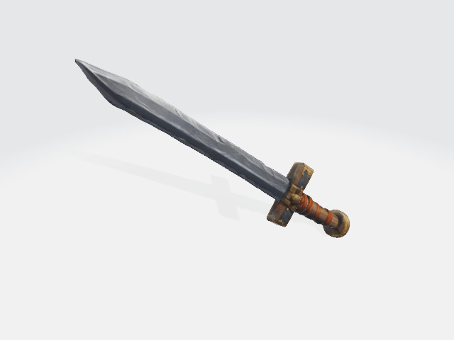 lowpoly sword 3D model_1