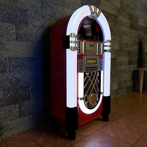 Jukebox-Retro record player 3D model
