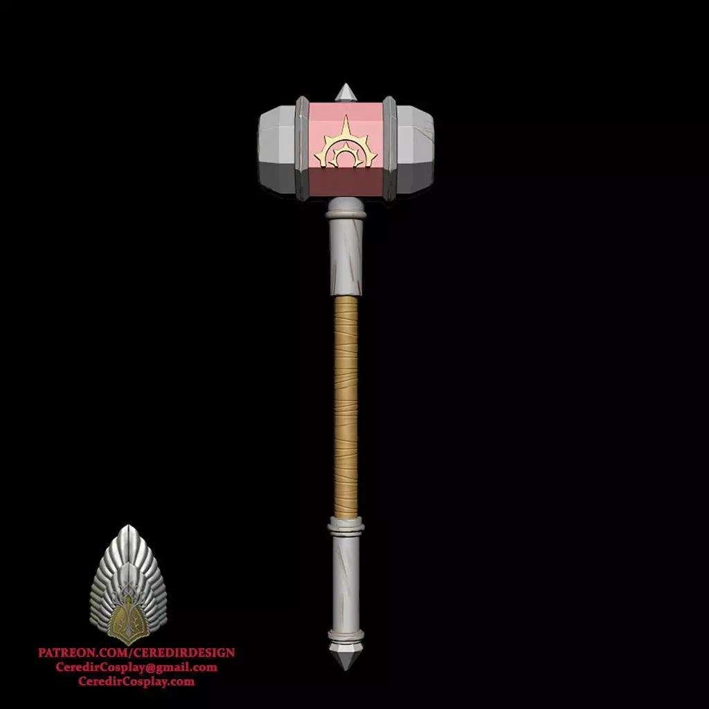 Helm Hammerhand Hammer lord of the rings 3D DIGITAL DOWNLOAD 3D print model_0