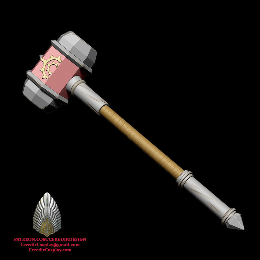 Helm Hammerhand Hammer lord of the rings 3D DIGITAL DOWNLOAD 3D print model_4