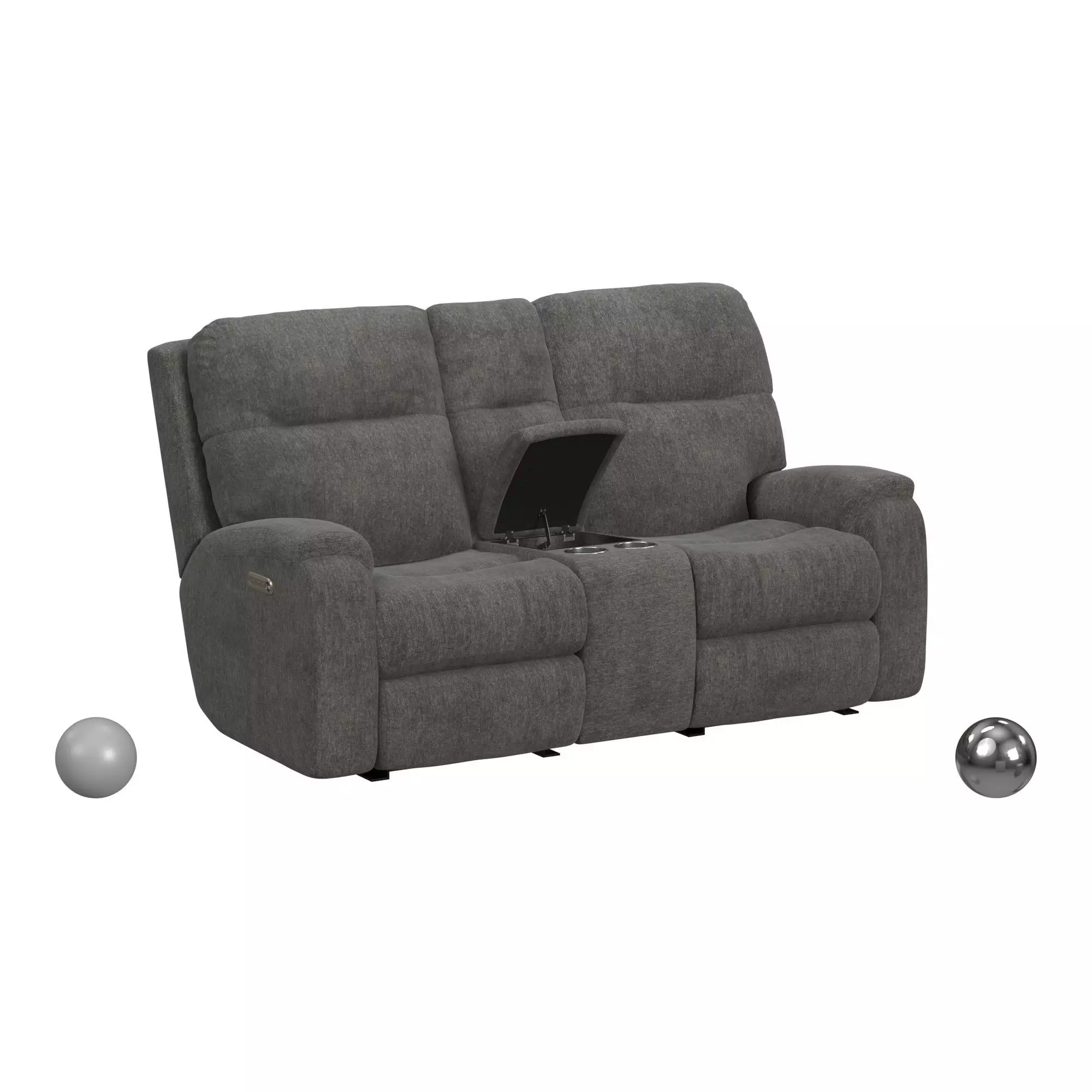 Flexsteel Penn Power Reclining Loveseat with Console 3D model_0