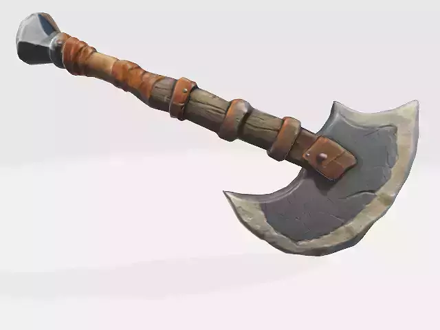 Lowpol stone axe