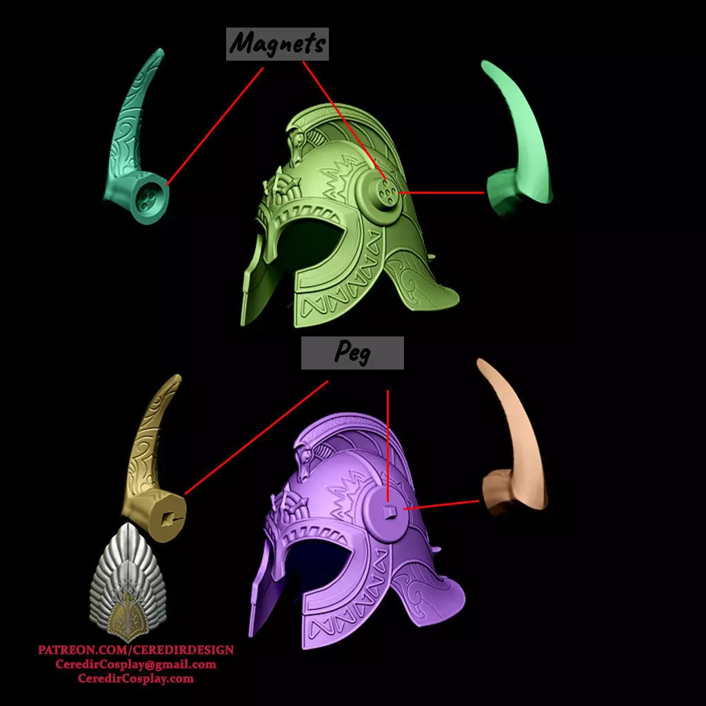 Helm Hammerhand Helmet lord of the rings 3D DIGITAL DOWNLOAD 3D print model_0