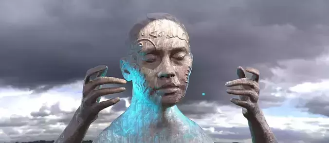 Female Dynamic modern art face 1 