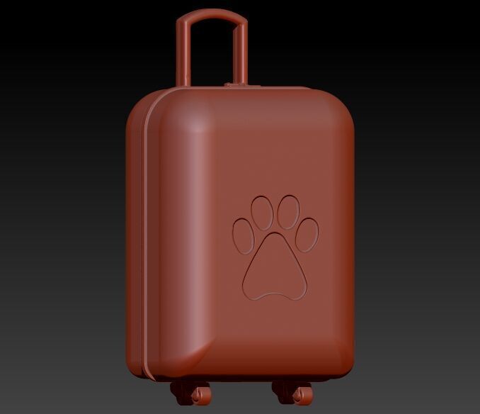 Dog Paw Suitcase luggage Pendant 3D print model_3