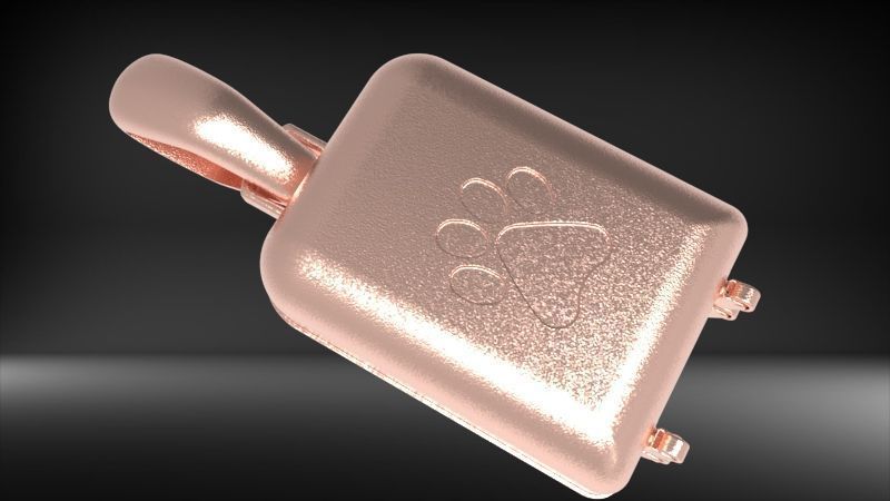 Dog Paw Suitcase luggage Pendant 3D print model_6