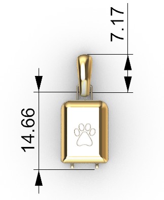 Dog Paw Suitcase luggage Pendant 3D print model_28