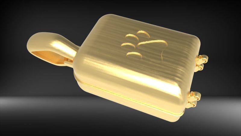 Dog Paw Suitcase luggage Pendant 3D print model_13