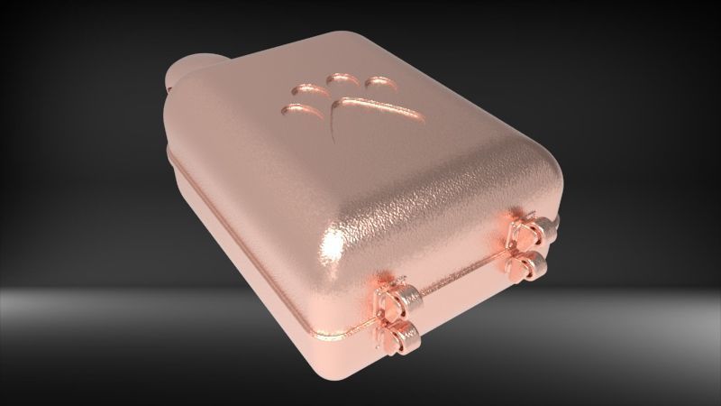 Dog Paw Suitcase luggage Pendant 3D print model_9