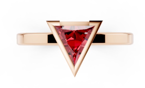 Geometric Triangle Cut Ring-Custom 3D Model for Jewelry Design-9 3D print model_3