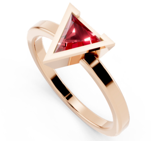 Geometric Triangle Cut Ring-Custom 3D Model for Jewelry Design-9 3D print model_1