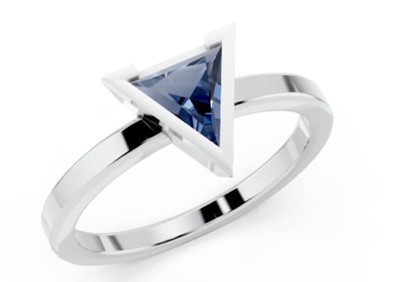 Geometric Triangle Cut Ring-Custom 3D Model for Jewelry Design-9 3D print model_4