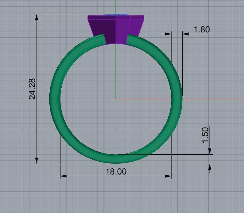 Geometric Triangle Cut Ring-Custom 3D Model for Jewelry Design-9 3D print model_12