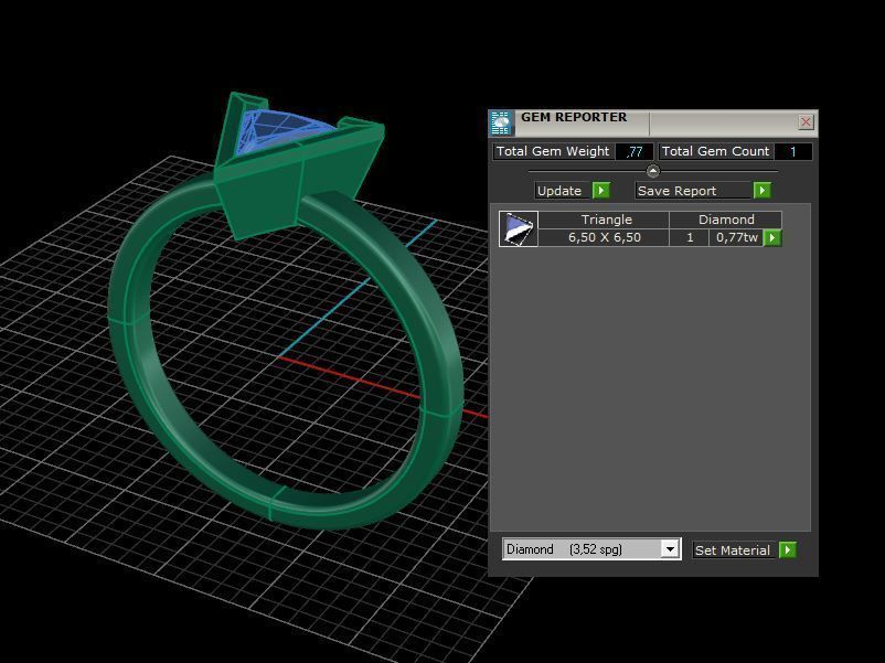 Geometric Triangle Cut Ring-Custom 3D Model for Jewelry Design-9 3D print model_16