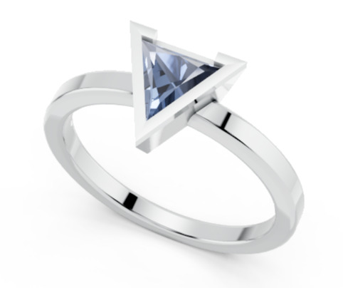 Geometric Triangle Cut Ring-Custom 3D Model for Jewelry Design-9 3D print model_5