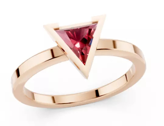 Geometric Triangle Cut Ring-Custom 3D Model for Jewelry Design-9 3D print model_0