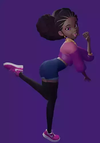 JUNE 3D MODEL Low-poly 3D model