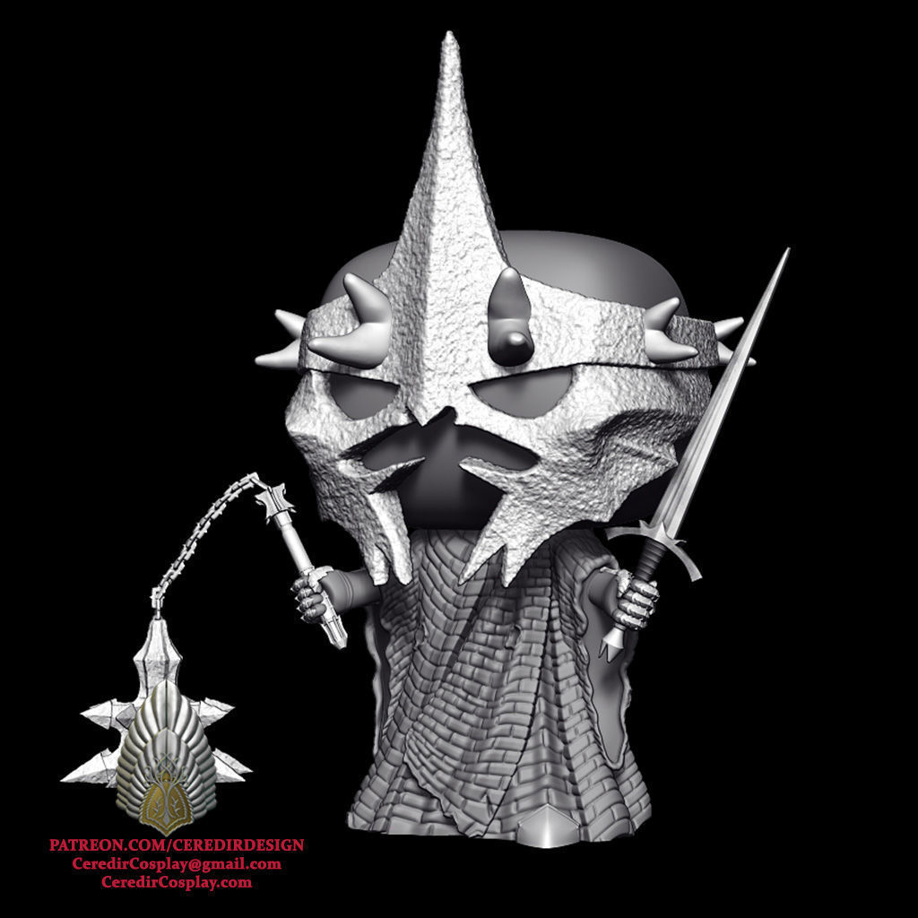 Witch King  Funko inspired lord of the rings 3D DIGITAL DL 3D print model_4