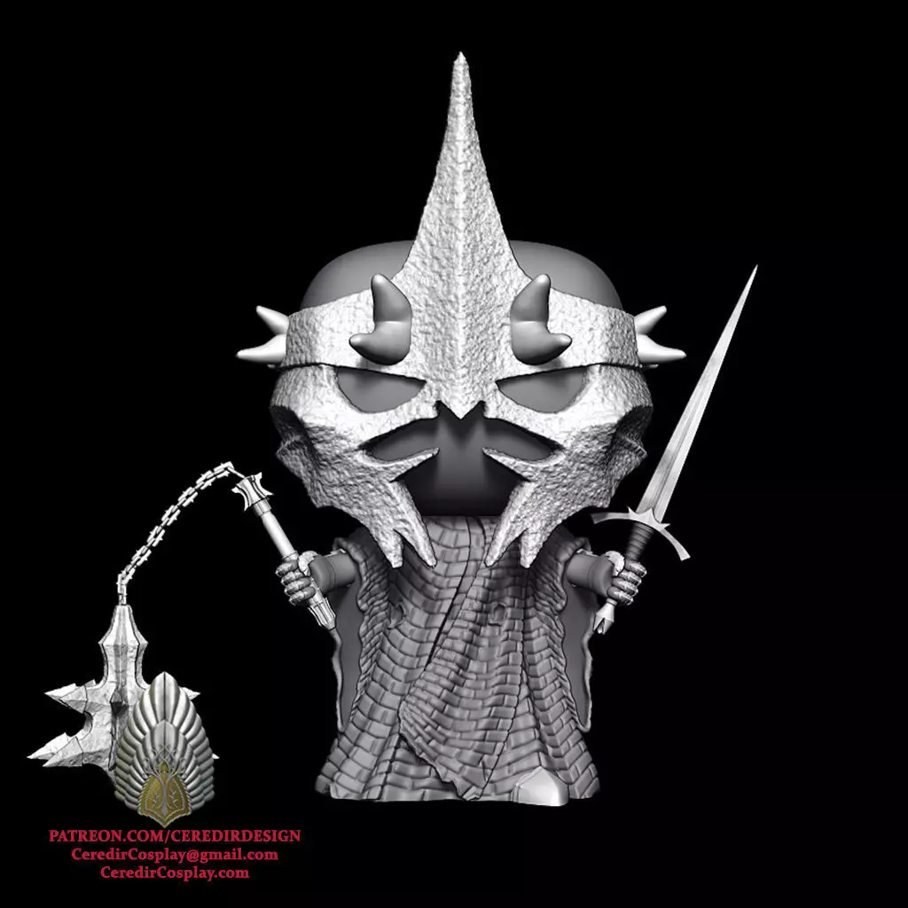 Witch King  Funko inspired lord of the rings 3D DIGITAL DL 3D print model_0