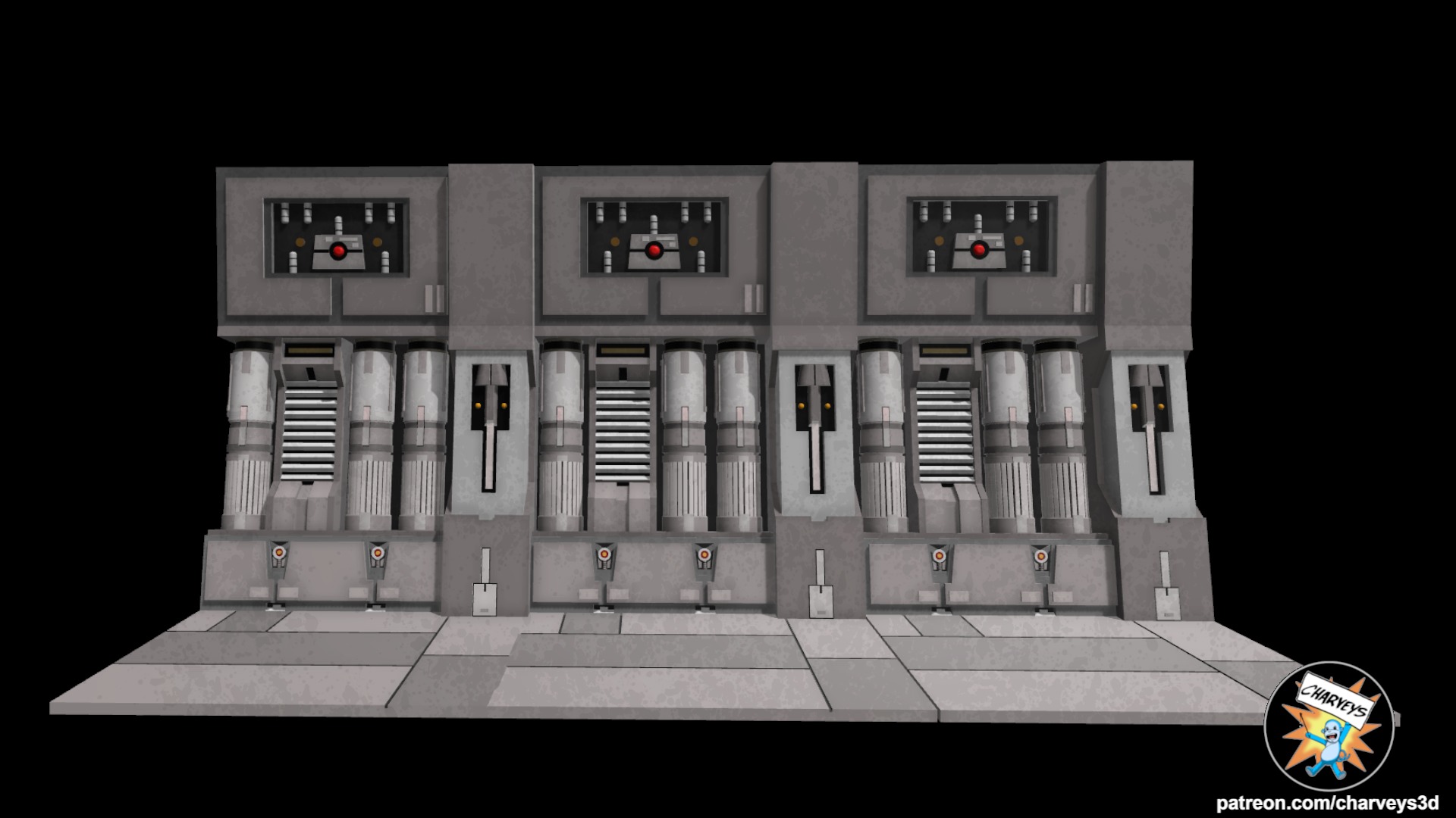 Star Wars Invisible Hand Corridor Diorama for action figures 3D print model_1