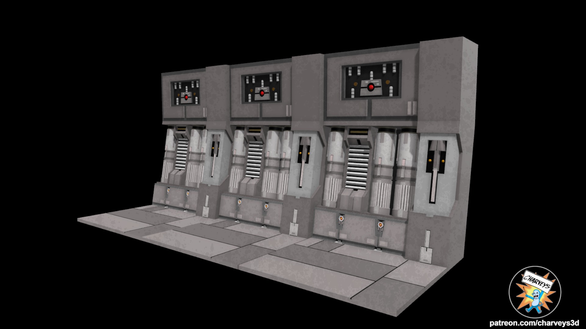 Star Wars Invisible Hand Corridor Diorama for action figures 3D print model_2