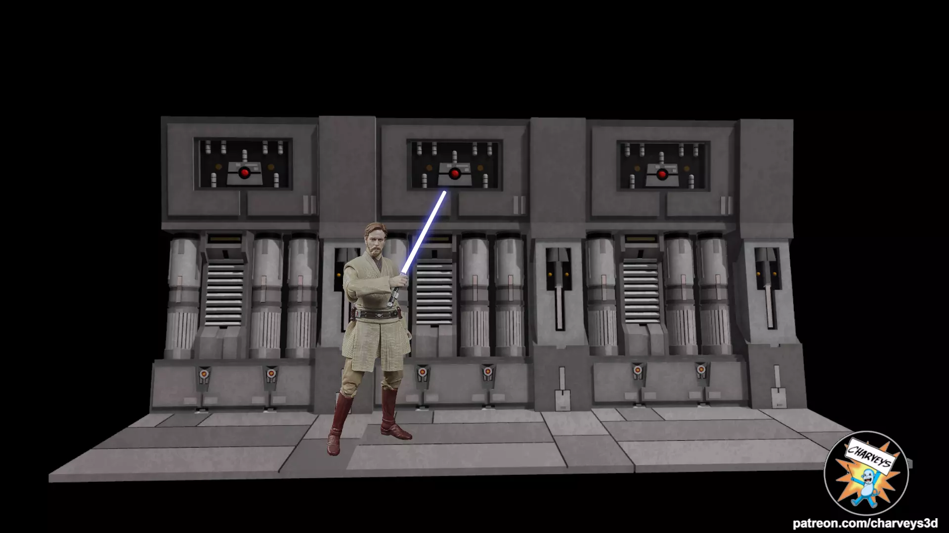 Star Wars Invisible Hand Corridor Diorama for action figures 3D print model_0