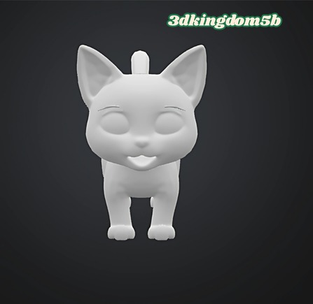 Cute Cat figure 3D print model_1